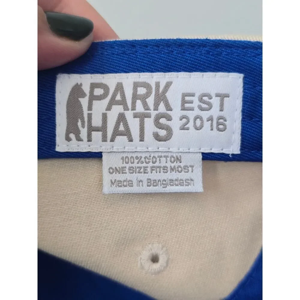 Rocky Mountain Park Hat Colorblock Strapback Vintage Outdoor Cap Streetwear Camp - Picture 6 of 7